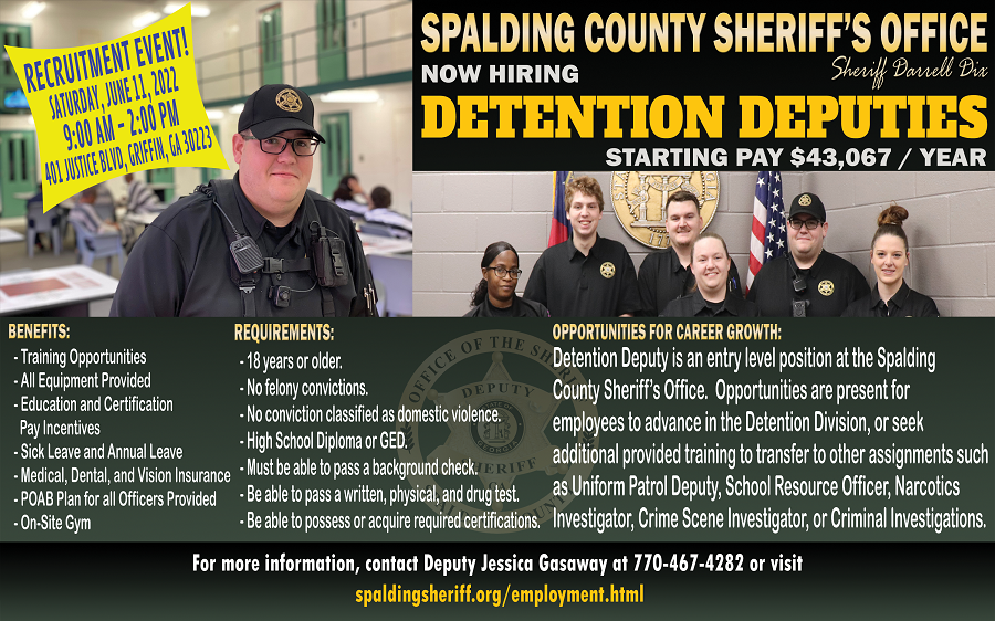 Spalding County Sheriff's Office Recruitment Flyer
