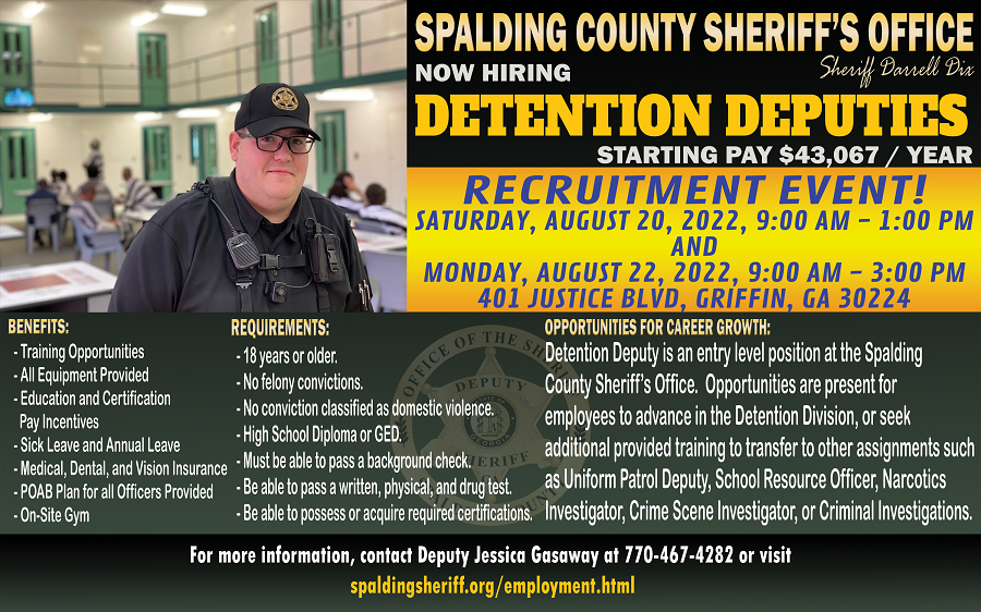 Spalding County Sheriff's Office Recruitment Flyer