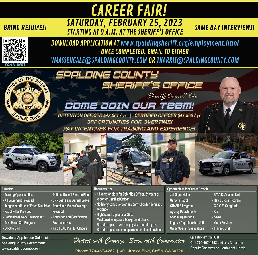 Spalding County Sheriff's Office Recruitment Flyer